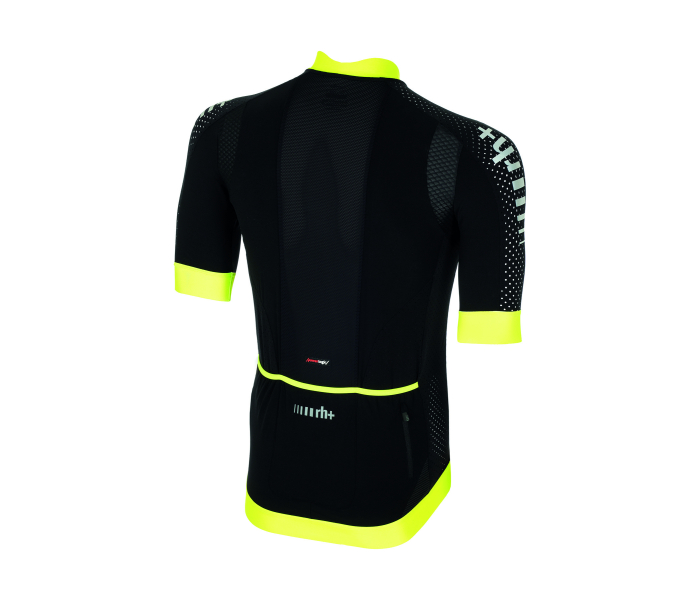 Koszulka rowerowa męska zeroRH+ Vortice AirX czarna żółta fluo odblaskowa L