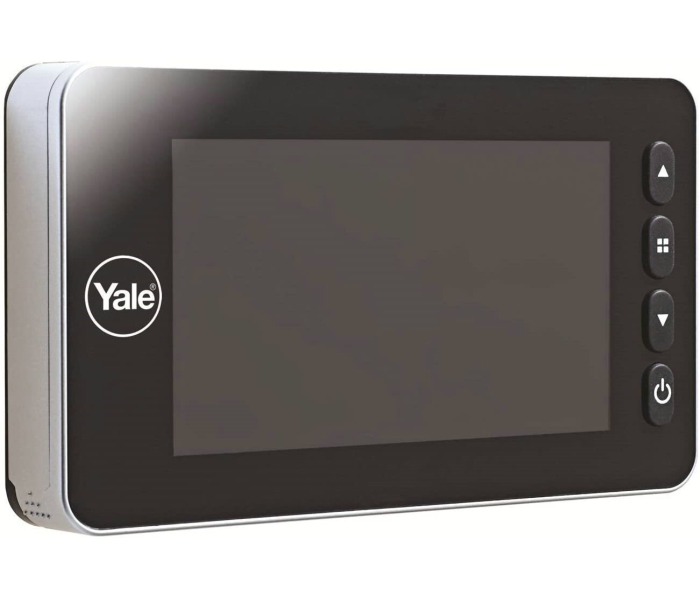 Yale DDV 5800 45-5800-1443-00-6011 elektroniczny wizjer drzwiowy 4.3" LCD z nagrywaniem wideo i czujnikiem ruchu czarno‑srebrny