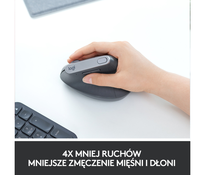 Logitech MX Vertical Optical Black 910-005448 – ergonomiczna mysz bezprzewodowa 4000 DPI Unifying Bluetooth