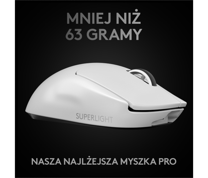 Mysz bezprzewodowa Logitech G Pro X Superlight Biała gamingowa lekka