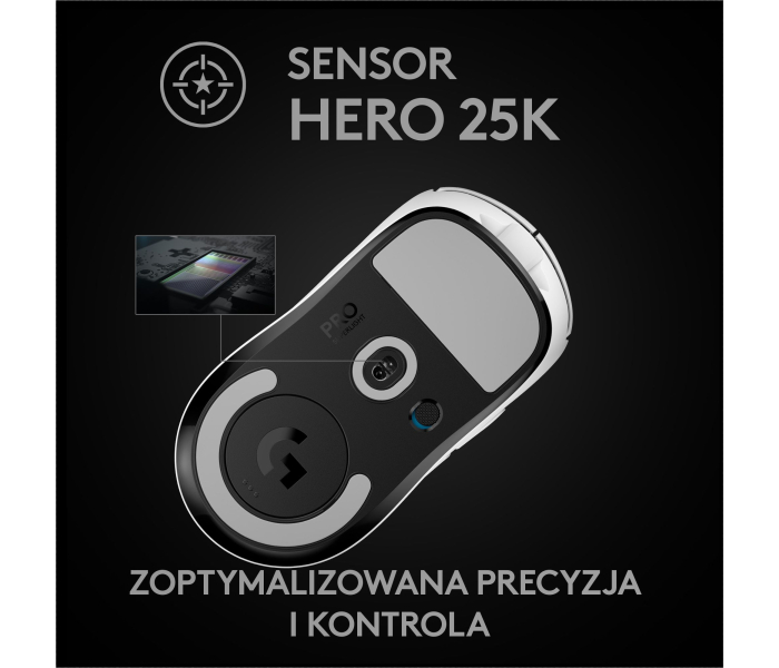 Mysz bezprzewodowa Logitech G Pro X Superlight Biała gamingowa lekka