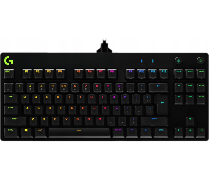 Logitech G PRO GX Blue RGB USB US Black 920-009392 – mechaniczna klawiatura gamingowa TKL