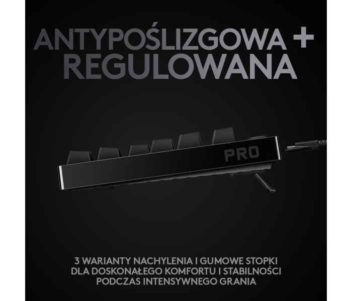Logitech G PRO GX Blue RGB USB US Black 920-009392 – mechaniczna klawiatura gamingowa TKL