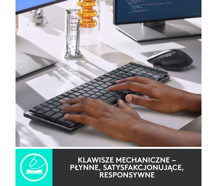 Klawiatura Mechaniczna Logitech MX Mechanical Tactile Cicha Bluetooth