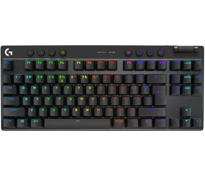 Logitech PRO X TKL LIGHTSPEED GX Brown 920-012136 – bezprzewodowa klawiatura gamingowa TKL RGB, LIGHTSPEED, Bluetooth, QWERTY