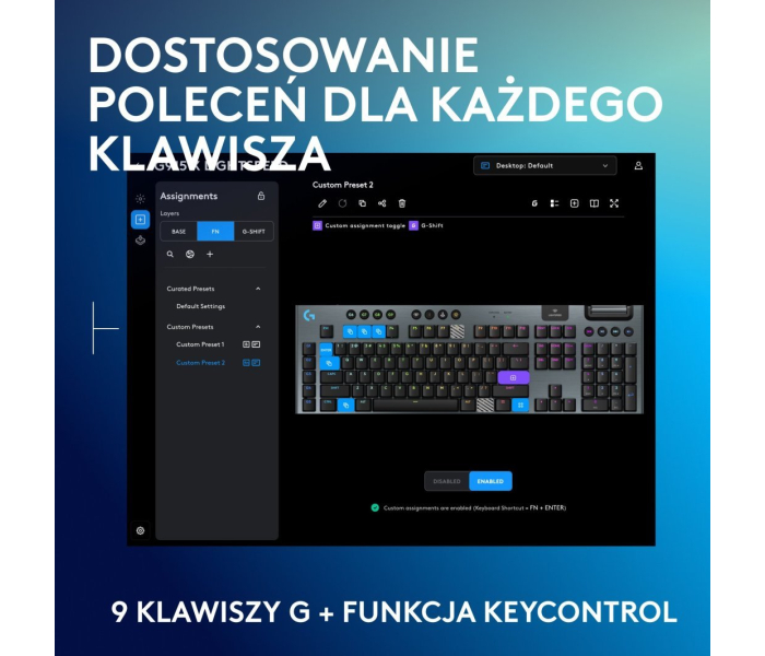 Klawiatura mechaniczna Logitech G915 X Lightspeed Tactile Low Profile RGB