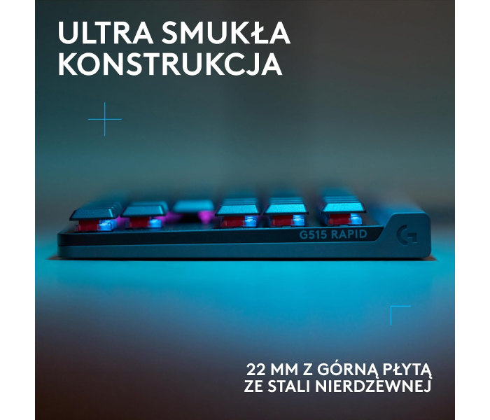 Logitech G515 TKL Rapid GL Linear 920-013861 – analogowa klawiatura gamingowa TKL 8 kHz RGB