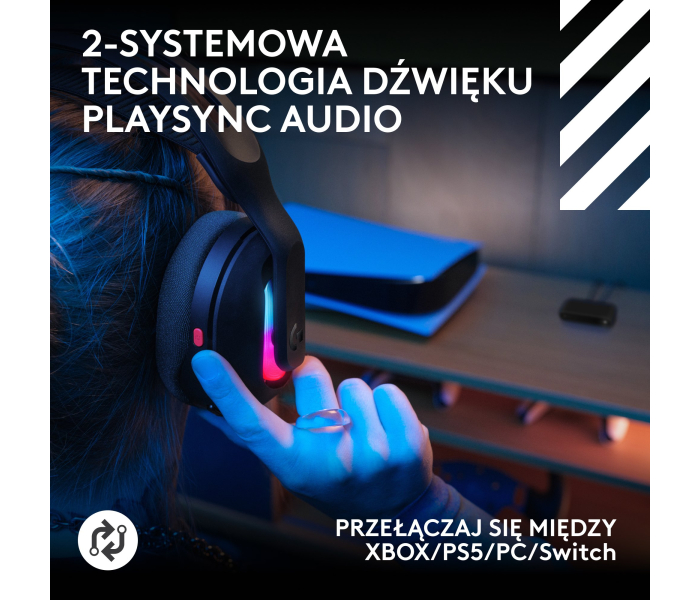 Logitech Astro A20 X Czarne 939-002247 – bezprzewodowy zestaw słuchawkowy do gier PLAYSYNC