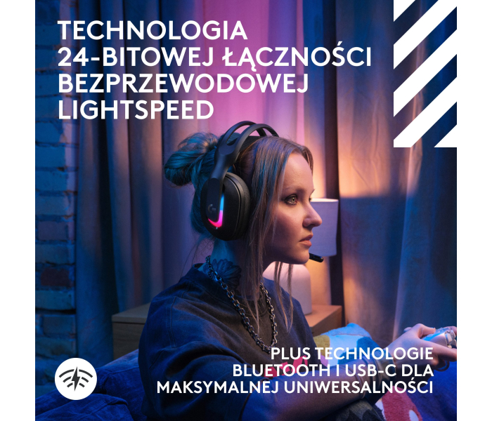 Logitech Astro A20 X Czarne 939-002247 – bezprzewodowy zestaw słuchawkowy do gier PLAYSYNC
