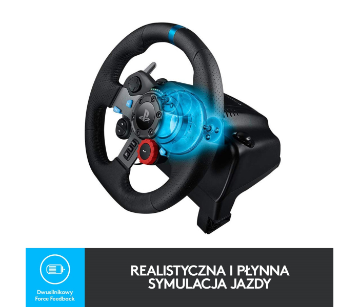 Kierownica Logitech G29 Driving Force PS5 PS4 PC PS3 Pedały Sprzęgło Skóra