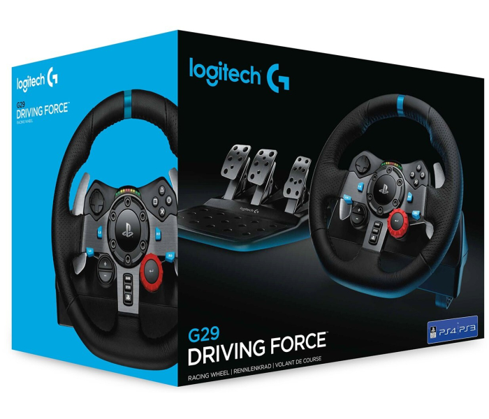 Kierownica Logitech G29 Driving Force PS5 PS4 PC PS3 Pedały Sprzęgło Skóra