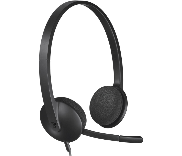 Słuchawki z mikrofonem Logitech H340 USB nauszne do komputera czarne