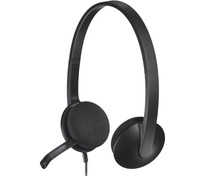 Słuchawki z mikrofonem Logitech H340 USB nauszne do komputera czarne