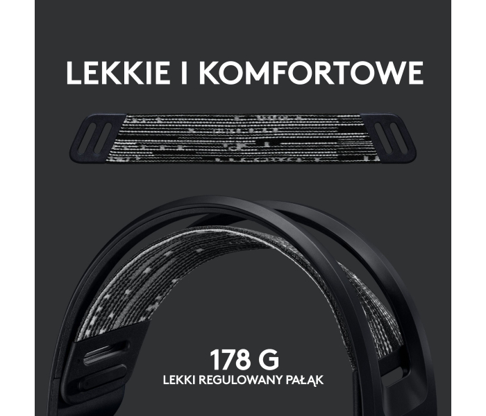 Logitech G733 LIGHTSPEED Black Bezprzewodowe Słuchawki Gamingowe RGB USB 98