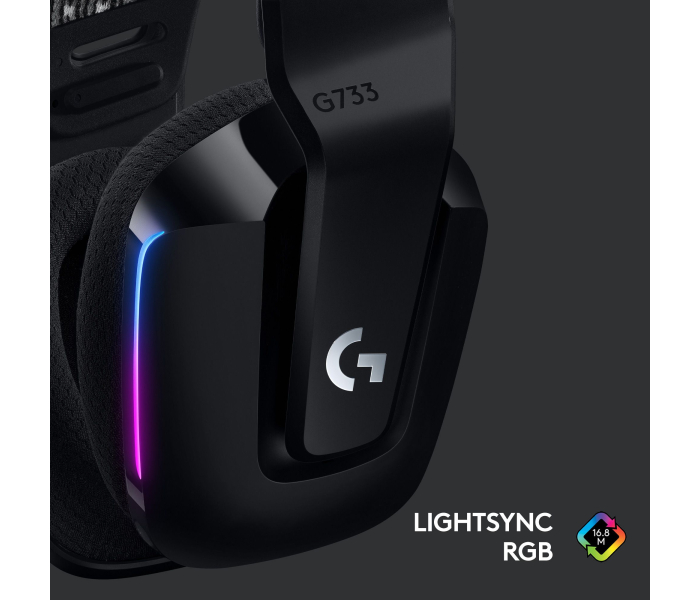 Logitech G733 LIGHTSPEED Black Bezprzewodowe Słuchawki Gamingowe RGB USB 98
