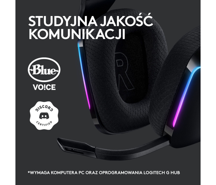 Logitech G733 LIGHTSPEED Black Bezprzewodowe Słuchawki Gamingowe RGB USB 98