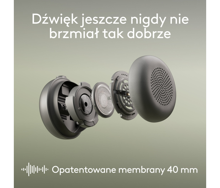 Logitech Zone Wireless 2 ES Black 981-001503 – bezprzewodowy zestaw słuchawkowy z adaptacyjną redukcją szumów ANC
