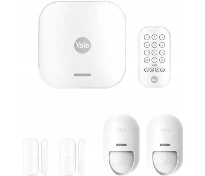 Yale Smart Alarm Starter+ Kit AL-SK2-1A-EU zestaw alarmowy smart (Hub + Keypad + 2× PIR + 2× kontaktron)