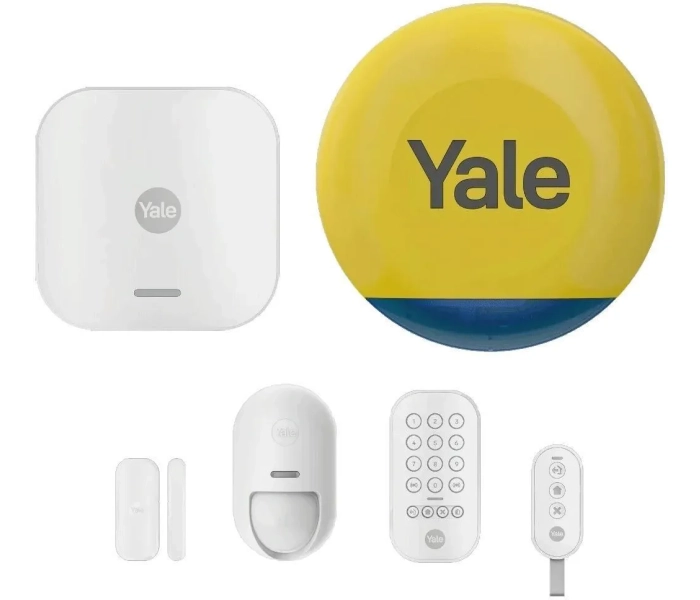 Yale Smart Alarm Siren Kit AL-SK3-1A-EU zestaw alarmowy smart (Hub + Keypad + PIR + kontaktron + brelok + zewnętrzna syrena)