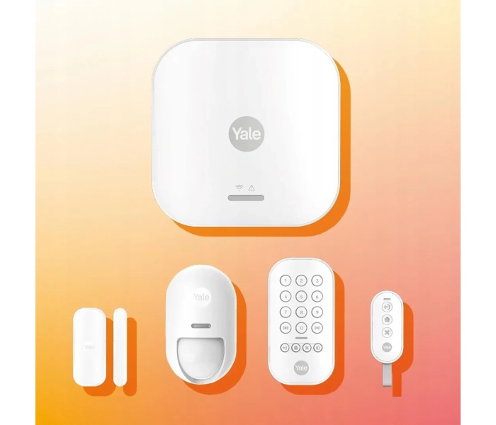 Yale Smart Alarm Starter Kit AL-SK1-1A-EU zestaw startowy alarmu smart (Hub + Keypad + PIR + kontaktron + brelok)