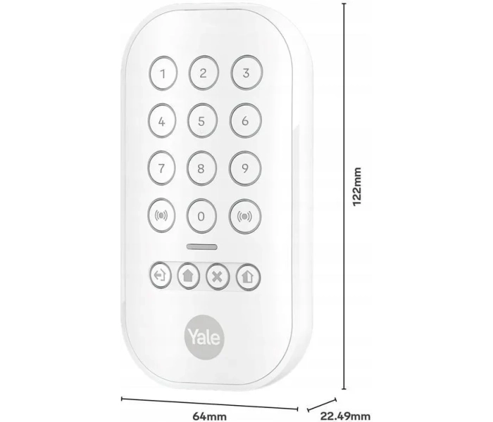 Yale Smart Alarm Starter Kit AL-SK1-1A-EU zestaw startowy alarmu smart (Hub + Keypad + PIR + kontaktron + brelok)