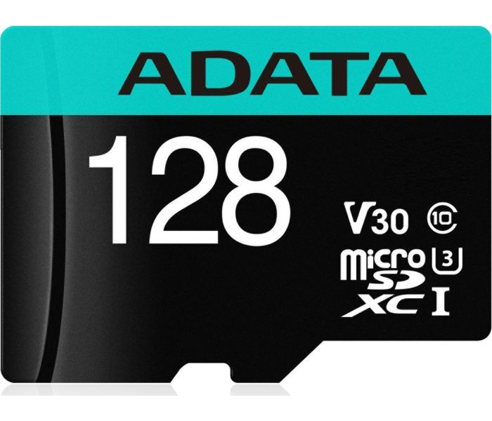 ADATA Premier Pro microSDXC 128GB UHS-I U3 V30 A2 Class 10 100MB/s AUSDX128GUI3V30SA2-RA1