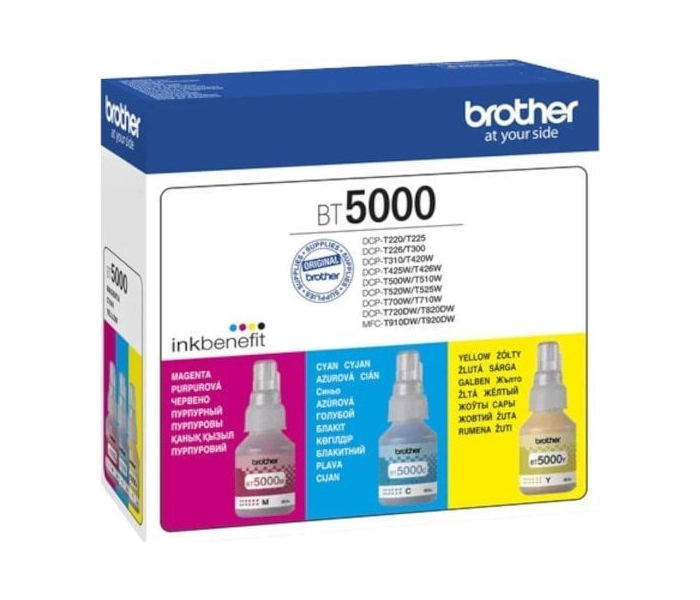 Zestaw Brother Multipack BT5000CMY 3x5k DCP-T2xx/3xx/4xx/5xx/7xx/T9x0 (BT5000CLVAL)