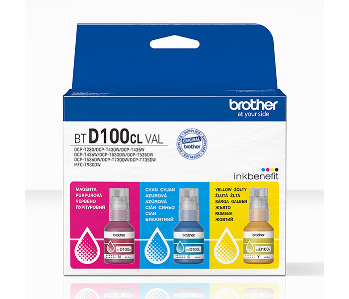 Tusz Brother BTD60BK BT5000 C M Y zestaw do DCP-T430W MFC-T930 48.8ml 15000