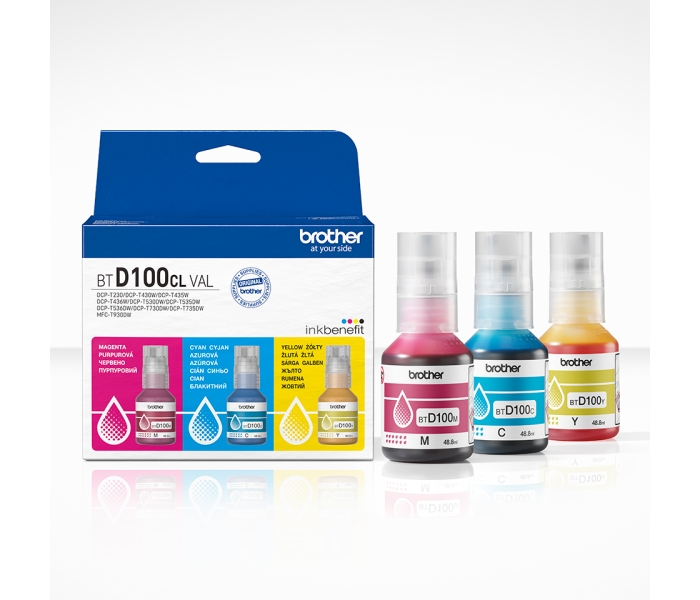 Tusz Brother BTD60BK BT5000 C M Y zestaw do DCP-T430W MFC-T930 48.8ml 15000