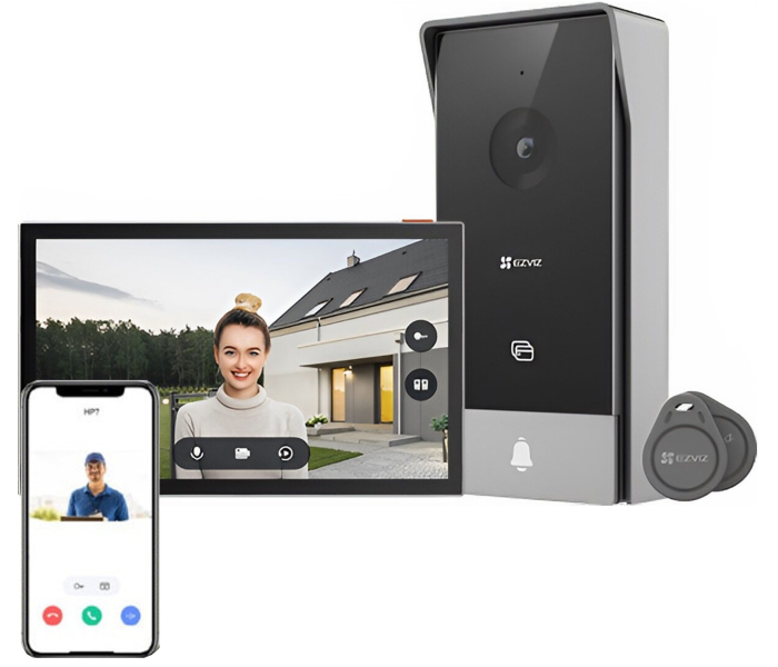 Ezviz HP5 CS-HP5-R100-1W2TFC Wideozwonek 3w1 7" 1080p WiFi 2-Wired RFID