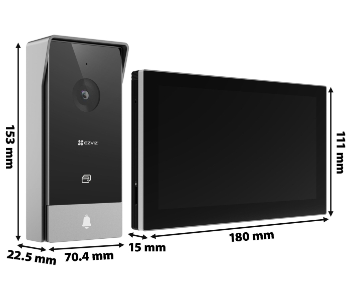Ezviz HP5 CS-HP5-R100-1W2TFC Wideozwonek 3w1 7