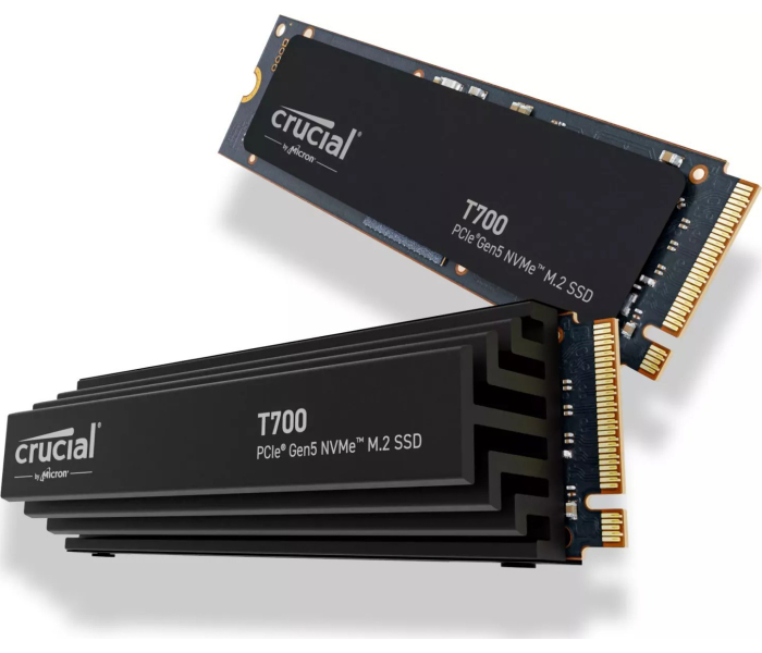 Crucial T700 4TB SSD M.2 2280 PCIe 5.0 x4 NVMe 12400/11800 MB/s CT4000T700SSD5
