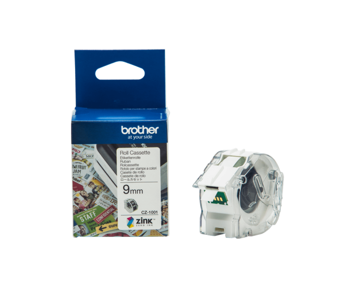 Brother CZ-1001 taśma ciągła do drukarki etykiet 9 mm 5 m biała ZINK VC-500W