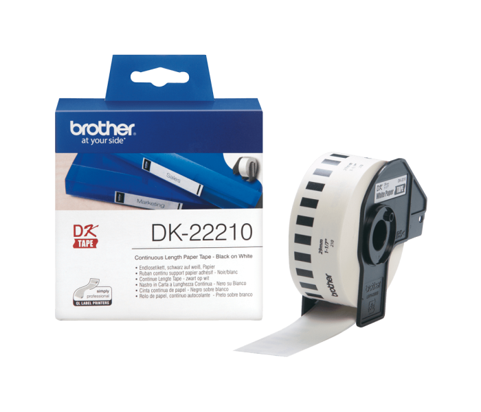 Brother DK-22210 Taśma ciągła 29 mm x 30,48 m do drukarek etykiet QL DK22210