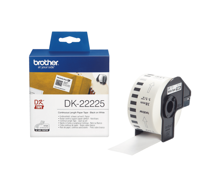 Brother DK-22225 Taśma ciągła papierowa 38 mm x 30,48 m do drukarek etykiet QL DK22225