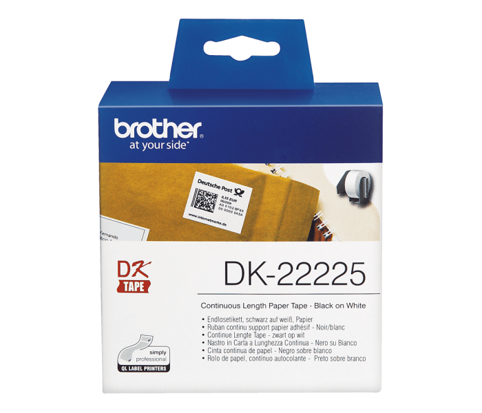 Brother DK-22225 Taśma ciągła papierowa 38 mm x 30,48 m do drukarek etykiet QL DK22225