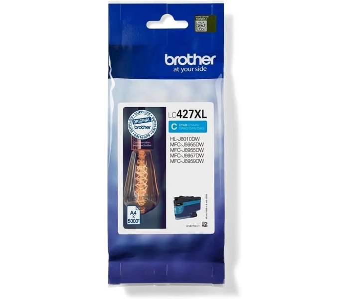 Tusz oryginalny Brother LC427XLC Cyan XL 5000str MFC-J5955DW
