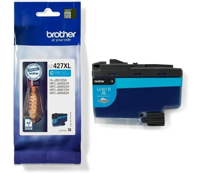 Tusz oryginalny Brother LC427XLC Cyan XL 5000str MFC-J5955DW