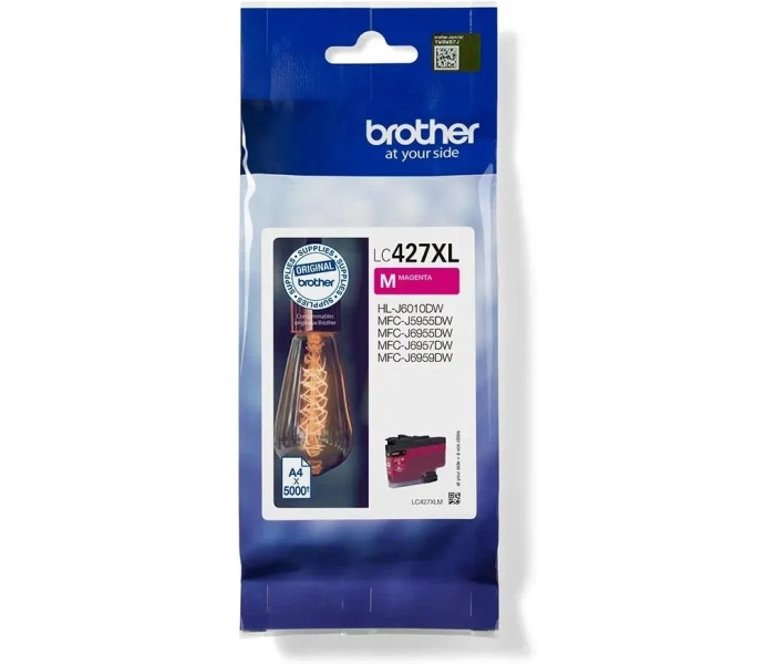 Brother LC427XLM – oryginalny tusz purpurowy Magenta XL o wydajności do 5000 stron