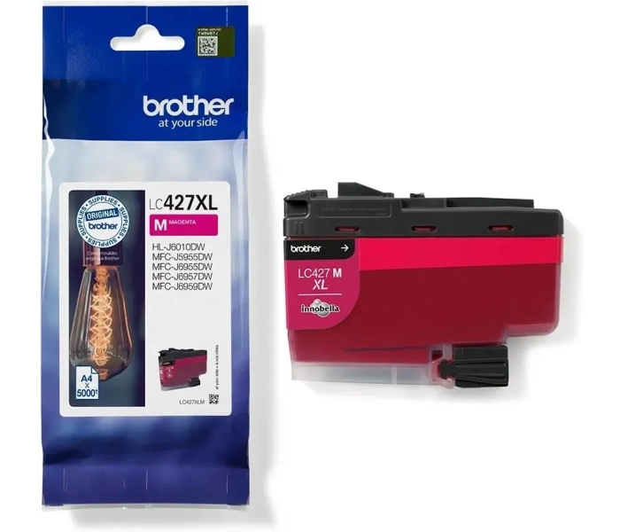 Brother LC427XLM – oryginalny tusz purpurowy Magenta XL o wydajności do 5000 stron