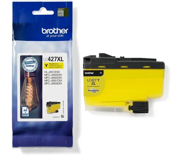 Brother LC427XLY – oryginalny tusz żółty Yellow XL o wydajności do 5000 stron