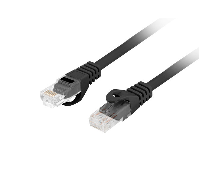 Lanberg Patchcord kat.6 UTP LSZH CU 1.5m czarny PCU6-10CU-0150-BK