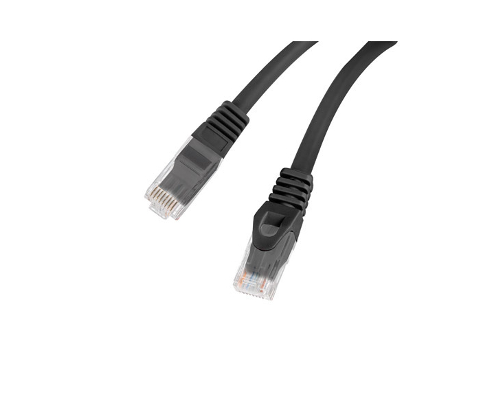 Lanberg Patchcord kat.6 UTP LSZH CU 1.5m czarny PCU6-10CU-0150-BK