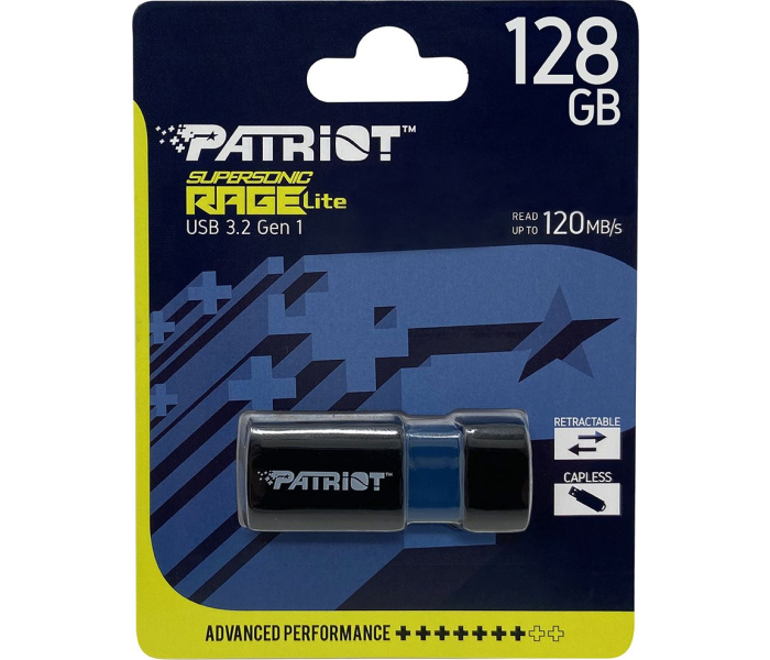 Patriot Supersonic Rage Lite 128GB Pendrive USB 3.2 Gen 1 120MB/s PEF128GRLB32U