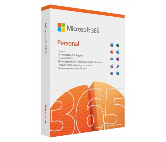 Microsoft 365 Personal PL P10 1Y 1User/5Devices Win/Mac Medialess Box