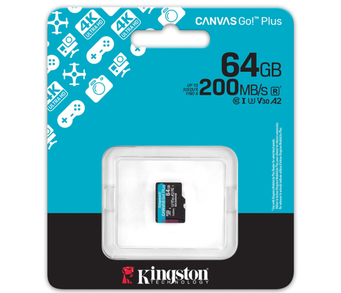 Kingston microSD 64GB Canvas Go Plus 170/70MB/s SDCG3/64GBSP