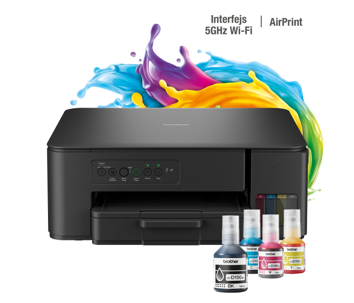 Drukarka Brother DCP-T430W InkBenefit WiFi Skaner Kolorowa A4 Zestaw Tuszy