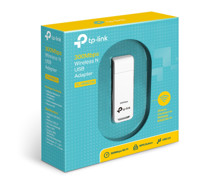 TP-Link TL-WN821N Karta Sieciowa Wi-Fi USB N300 Stabilna MIMO WPS
