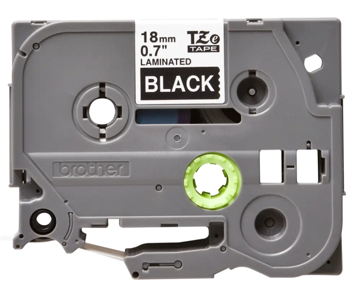 Taśma do drukarki Brother TZe-345 18mm 8m biała czarny nadruk laminowana
