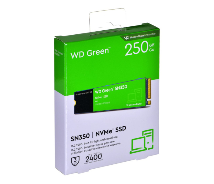 Dysk SSD WD Green SN350 250GB M.2 2280 NVMe WDS250G2G0C Nowy Szybki Dysk